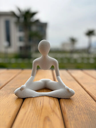 Meditasyon Pozlu Soyut Figür Heykel Modern & Minimal Dekoratif Obje