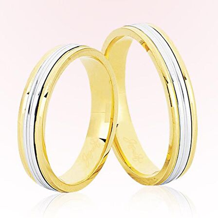 Sarı Beyaz Altın Alyans 6402