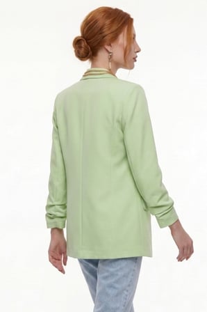 Kadın Fıstık Yeşili  Blazer Ceket