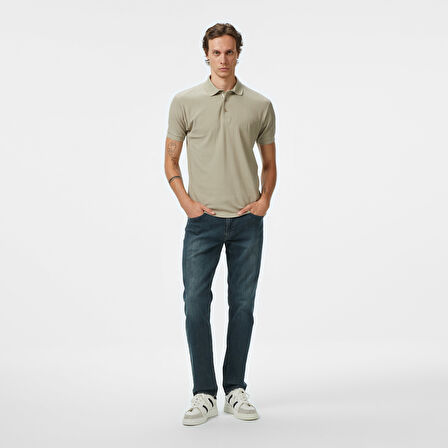 Nautica Erkek Bej Regular Fit Polo Yaka T-Shirt