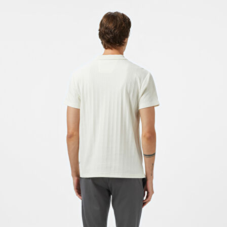 Nautica Erkek Krem Classic Fit Polo Yaka T-Shirt