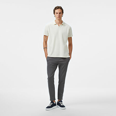 Nautica Erkek Krem Classic Fit Polo Yaka T-Shirt