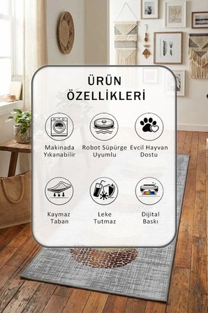 Ehl-99 Salon Mutfak Yatak Odası Dijital Baskı Yolluk Halı