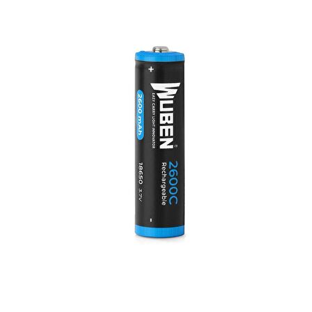 Wuben 18650 Lityum İon Pil Şarjlı 3.7 V 2600 Mah.el Feneri Pili