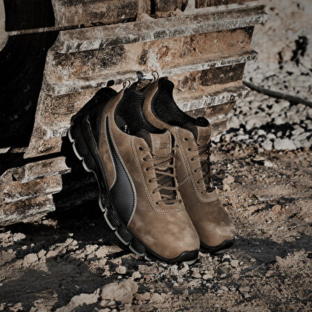 Puma Condor Brown Low Çelik Burunlu Nubuk Deri İş Ayakkabısı S3 SRC ESD 