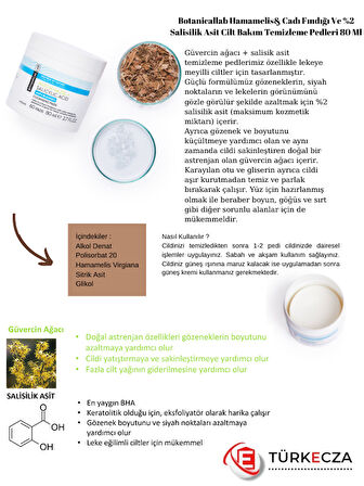 Botanicallab Hamamelis & Zerdeçal  Kil Maskesi 100 Ml + Cadı FındığıTemizleme Pedleri 80 Ad.