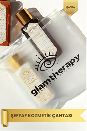 Glam Therapy Şeffaf Makyaj Çantası – Kozmetik Çantası - Suya Dayanıklı, Seyahat ve Günlük Kullanım 17,5*16*0,10 mm   