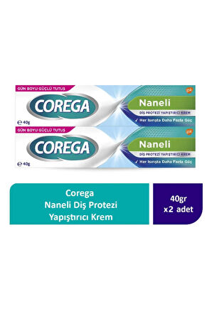 Naneli Diş Protezi Yapıştırıcı Krem 40g (2 Adet)