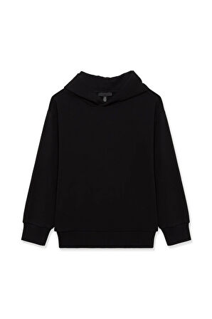 KND-250002 Basic Kapüşonlu 3 İplik Kışlık Okul Sweatshirt 