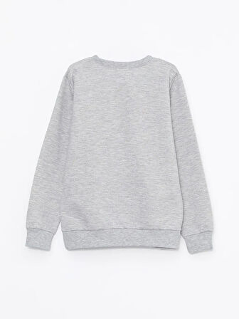 KND-250001 Basic Bisiklet Yaka 3 İplik Kışlık Okul Sweatshirt 