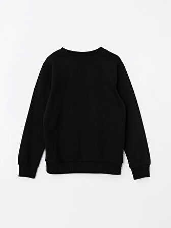 KND-250001 Basic Bisiklet Yaka 3 İplik Kışlık Okul Sweatshirt 