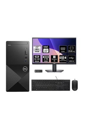 Vostro 3030MT i5 14600 32GB 2TB SSD W11H Masaüstü Bilgisayar + 23.8" Monitör
