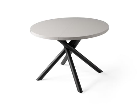 Truva Sis Gri Yuvarlak Açılır MDF Mutfak Masa Sandalye Takımı 104cm