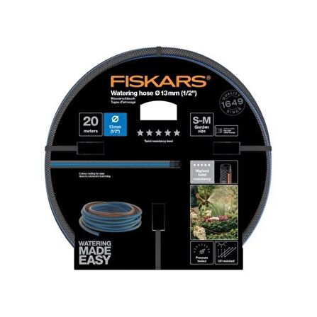 Fiskars 1027107 Sulama Hortumu 13 mm (1/2") 20 mt Q5