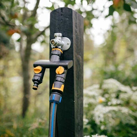 Fiskars 1070577 İkiz Musluk Bağlantı Aparatı (21mm/26,5mm/33,3mm)