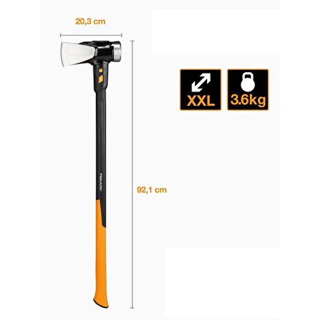 Fiskars 1020220 Yarma ve Vurma Baltası XXL 8lb/36"