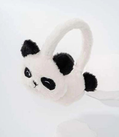 Panda Desenli Peluş Çocuk Kulaklık