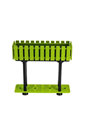 Akasya Çit Balkon Saksı 80 cm Ayaklı Saksılık 15 Litre