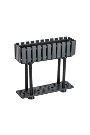 Akasya Çit Balkon Saksı 80 cm Ayaklı Saksılık 15 Litre