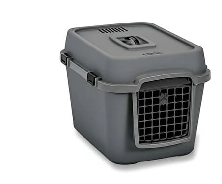 XL   Pratik Kapalı Kedi Tuvaleti ve Kedi , Köpek Taşıma Çantası 67 x 52 x 51 Cm Antrasit