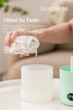 Hava Nemlendirici 700 ml Ultrasonik Buhar Makinesi | Aroma Difüzörü Aroma Terapi TOC 1003