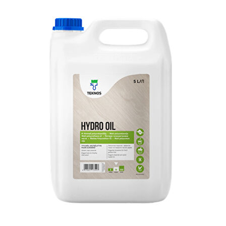 Teknos HYDRO OIL Su Bazlı Şeffaf Mat Parke Cilası Parke Kaplaması 5 Litre