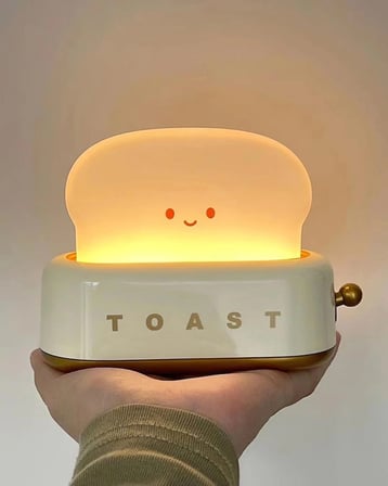 Sarı Tost Gece Lambası – Sevimli LED Işık,Hediyelik Led Lamba
