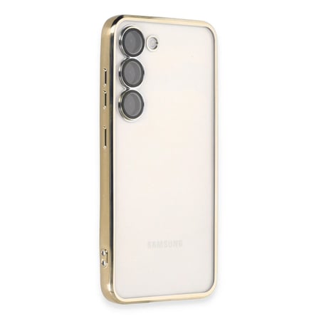 Samsung Galaxy S23 Kılıf Razer Lensli Silikon - Gold