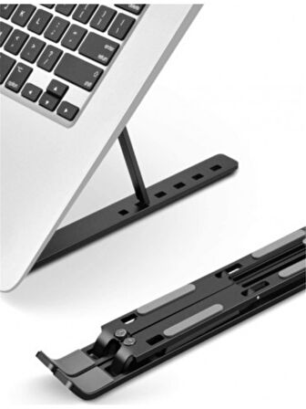 7 Kademeli Ayarlı Katlanabilir Laptop Tablet Standı Siyah