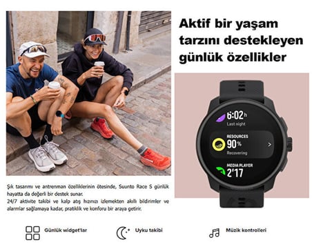 Suunto Race S Sporcu Saati SS051013000 Siyah