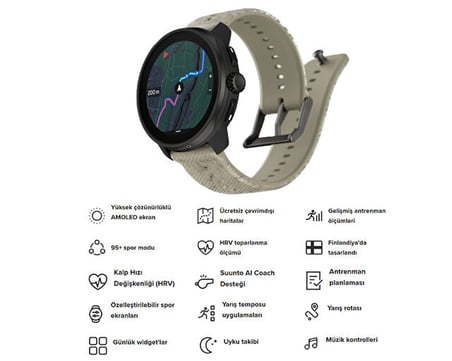 Suunto Race S Sporcu Saati SS051014000 Krem