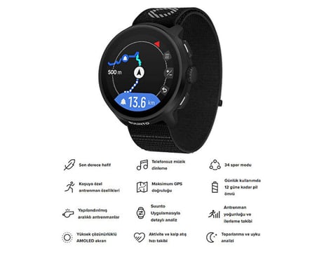 Suunto Run All Sporcu Saati SS051109000 Siyah