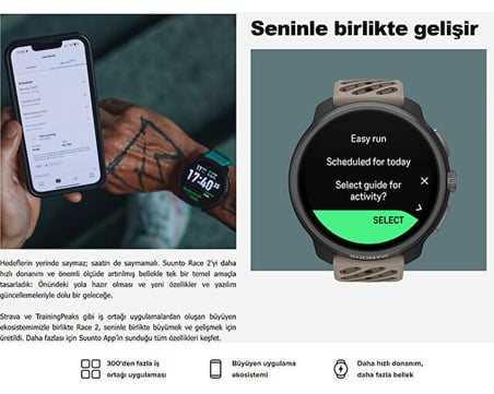 Suunto Race 2 Sporcu Saati SS051203000 Bej