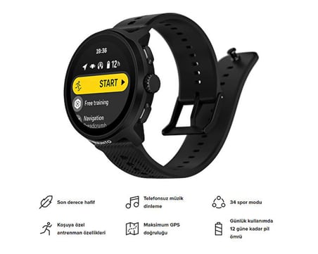 Suunto Run All Sporcu Saati SS051272000 Siyah