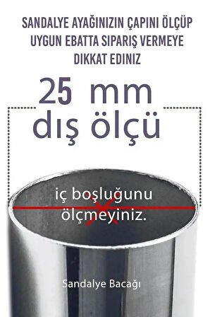 8 Adet Beyaz 25 Mm Pvc Sandalye Profil Ayak Pabucu Sessiz Yumuşak Sandalye Zemin Koruyucu