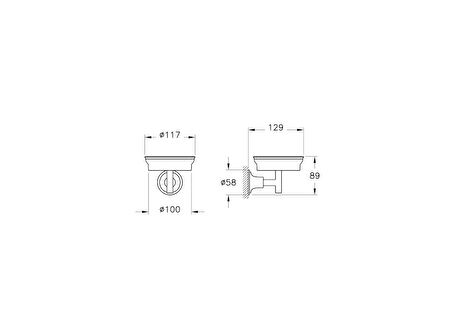 VitrA Origin Classic A4452036 Katı Sabunluk, Mat Siyah