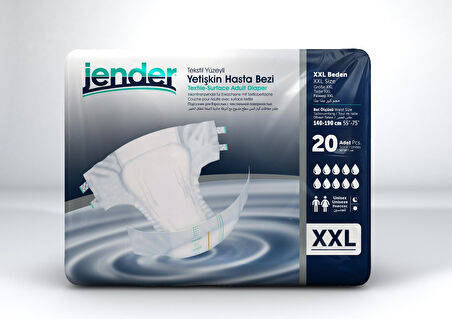 JENDER BELBANTLI HASTA BEZİ 2XLARGE (XXLARGE)  EKSTRA XLARGE 20 Lİ 2  PAKET