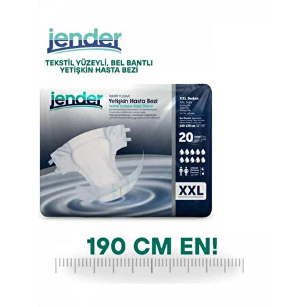 JENDER BELBANTLI HASTA BEZİ 2XLARGE (XXLARGE)  EKSTRA XLARGE 20 Lİ 2  PAKET