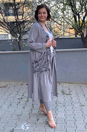 Kadın Gri Kap Ceket