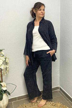 Kadın Siyah Yıldız Detaylı Pamuklu 3 lü Takım