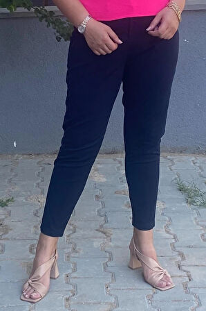 Kadın Lacivert  Boru Paça Pantolon