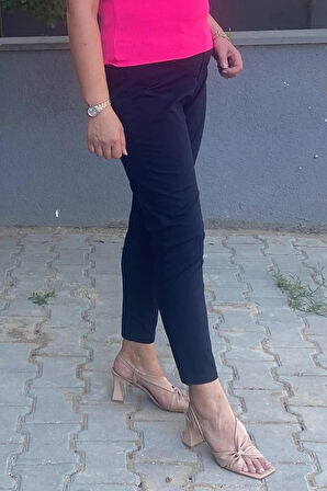 Kadın Lacivert  Boru Paça Pantolon