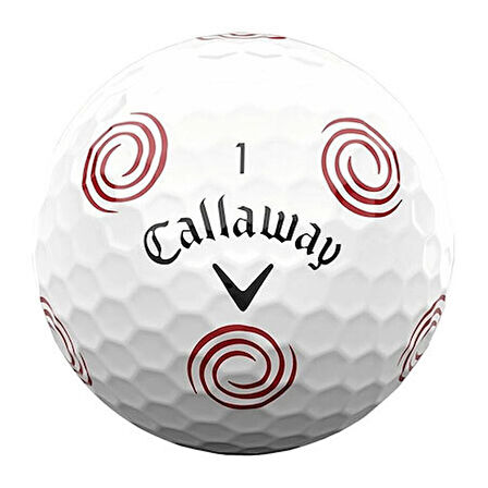 Callaway BL Chrome Soft 22 TRVS Odyssey - Üçlü Golf Topu Beyaz Renk Desenli