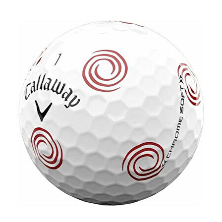 Callaway BL Chrome Soft 22 TRVS Odyssey - Üçlü Golf Topu Beyaz Renk Desenli