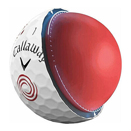 Callaway BL Chrome Soft 22 TRVS Odyssey - Üçlü Golf Topu Beyaz Renk Desenli