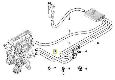 BMW E46 M43 MOTOR KALORİFER HORTUMU 64218377783