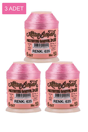 3 Adet Altınbaşak Oya ve Dantel İpi 20 gr - Royaleks - No: 635