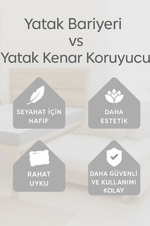 SABY Katlanabilir Yatak Bariyeri | Yıkanabilir Kılıf | Yüksek ve Geniş Güvenlik Bariyeri
