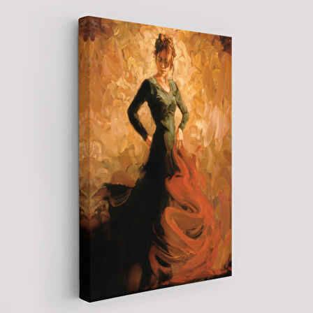Flamenko Dansçısı Kadın Dekoratif Duvar Tablosu-6425