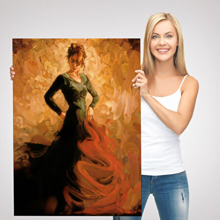 Flamenko Dansçısı Kadın Dekoratif Duvar Tablosu-6425